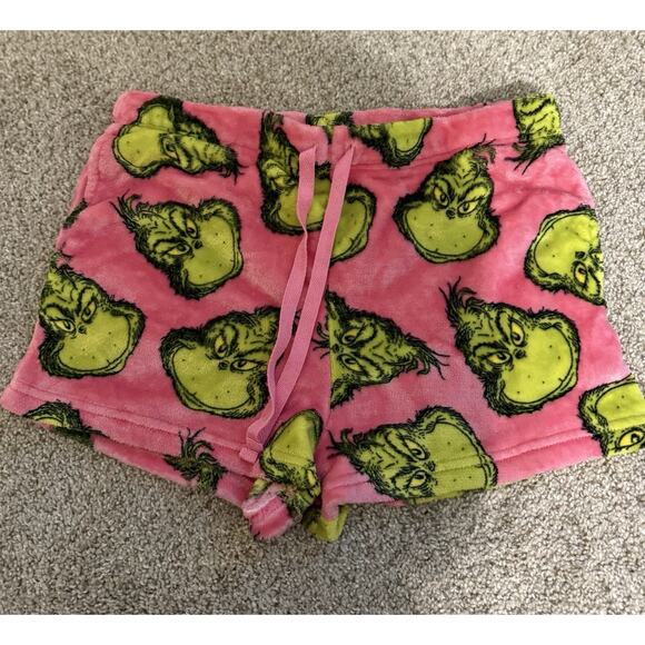 Grinch Women’s Size L Fleece Short - Picture 1 of 3